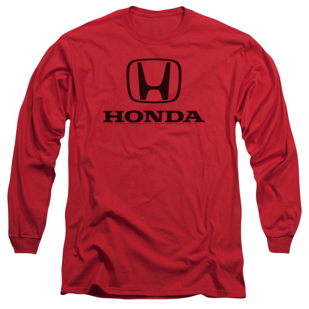 Honda Standard Logo Men's 18/1 Cotton Long-Sleeve T-Shirt
