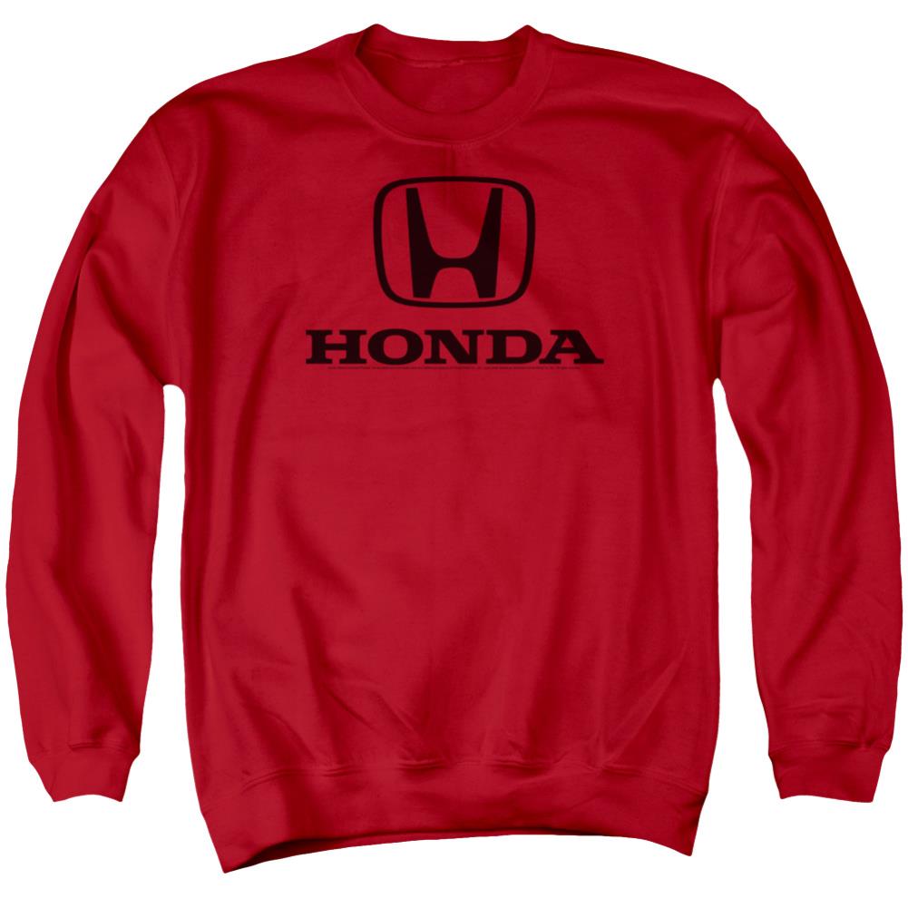 Honda Standard Logo Men's Crewneck 50 50 Poly Long-Sleeve T-Shirt