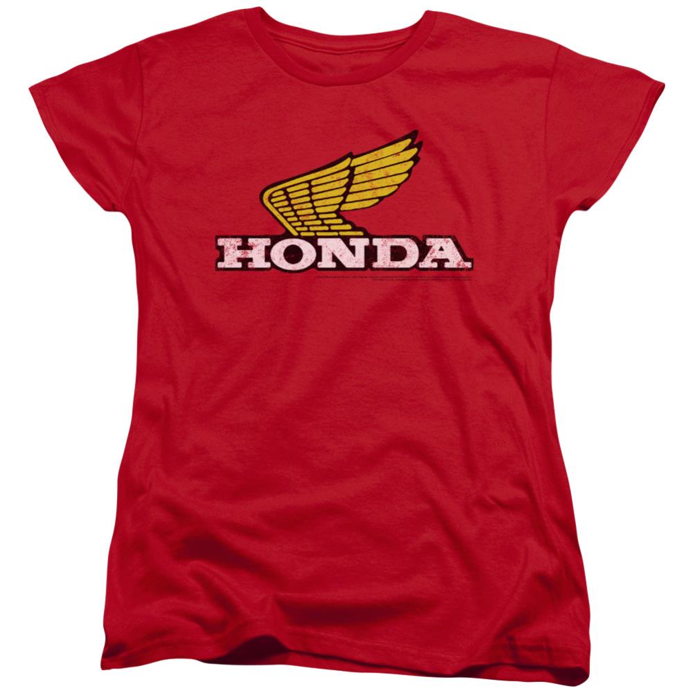 Honda Yellow Wing Logo Women's 18/1 Cotton Short-Sleeve T-Shirt