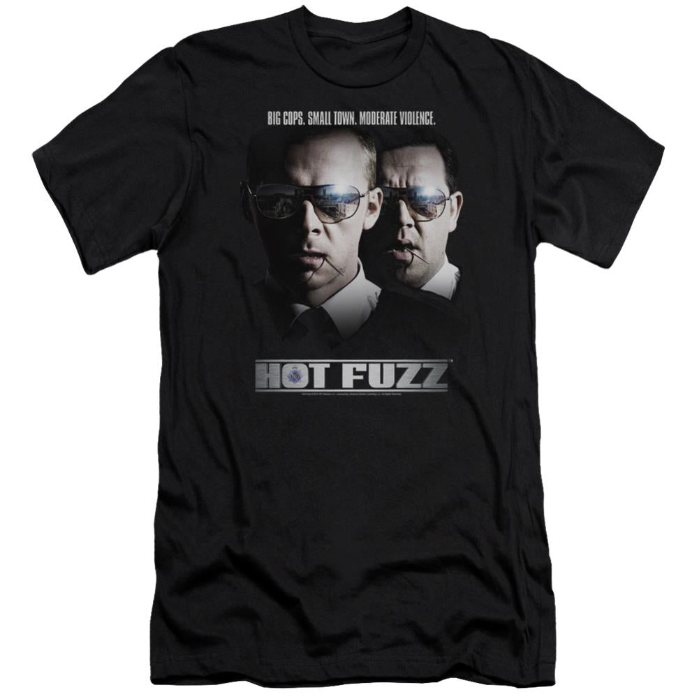 Hot Fuzz Big Cops Men's Ultra-Soft 30/1 Cotton Slim Short-Sleeve T-Shirt
