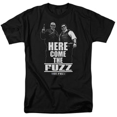 Hot Fuzz Here Come The Fuzz Men's 18/1 Cotton Short-Sleeve T-Shirt