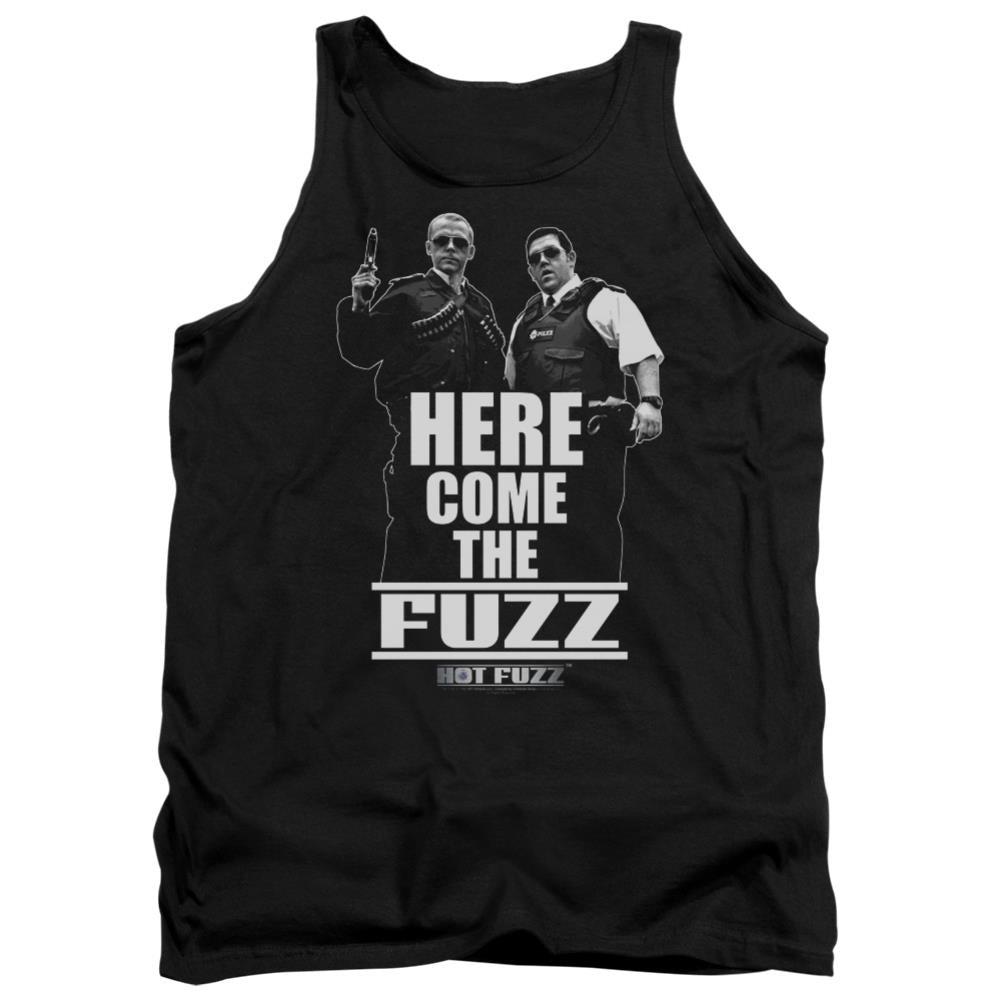 Hot Fuzz Here Come The Fuzz Men's 18/1 Cotton Tank Top