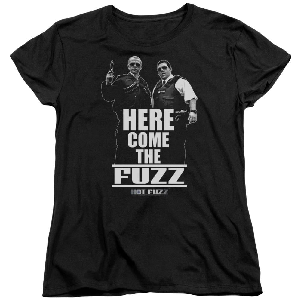 Hot Fuzz Here Come The Fuzz Women's 18/1 Cotton Short-Sleeve T-Shirt
