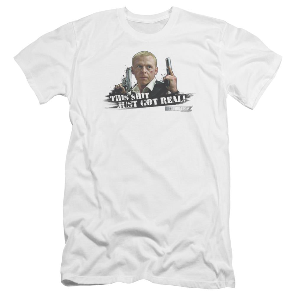 Hot Fuzz Just Got Real Men's Ultra-Soft 30/1 Cotton Slim Short-Sleeve T-Shirt