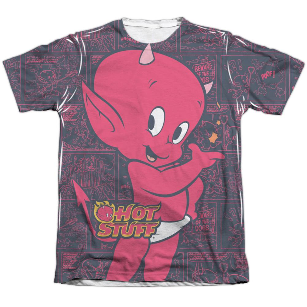 Hot Stuff Comic Panels Men's Regular Fit Poly Cotton Short-Sleeve T-Shirt