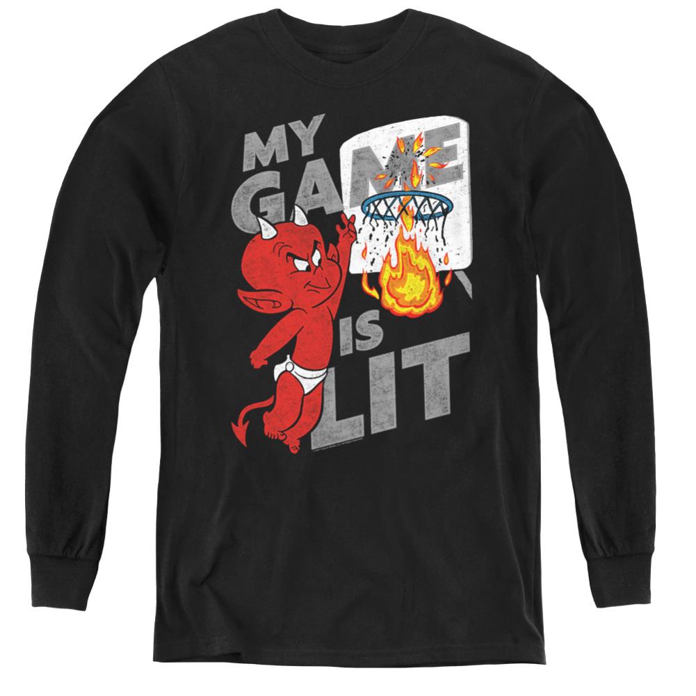 Hot Stuff Game Is Lit Youth Long-Sleeve T-Shirt