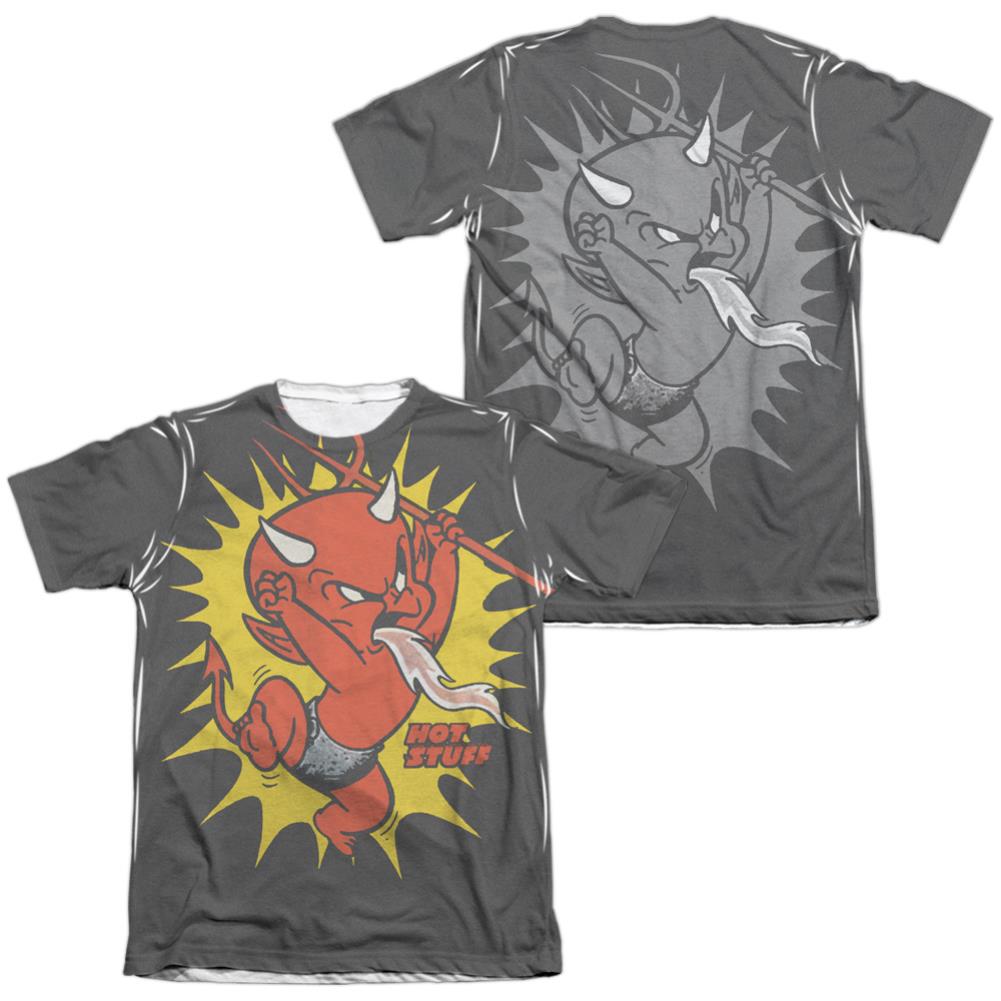 Hot Stuff Heated (Front/Back Print) Men's Regular Fit Poly Cotton Short-Sleeve T-Shirt