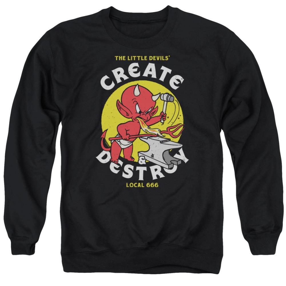 Hot Stuff Local Devils Men's Crewneck 50 50 Poly Long-Sleeve T-Shirt