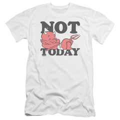 Hot Stuff Not Today Men's Ultra-Soft 30/1 Cotton Slim Short-Sleeve T-Shirt