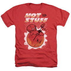 Hot Stuff On The Sun Men's 30/1 Heather 60 40 Poly Short-Sleeve T-Shirt