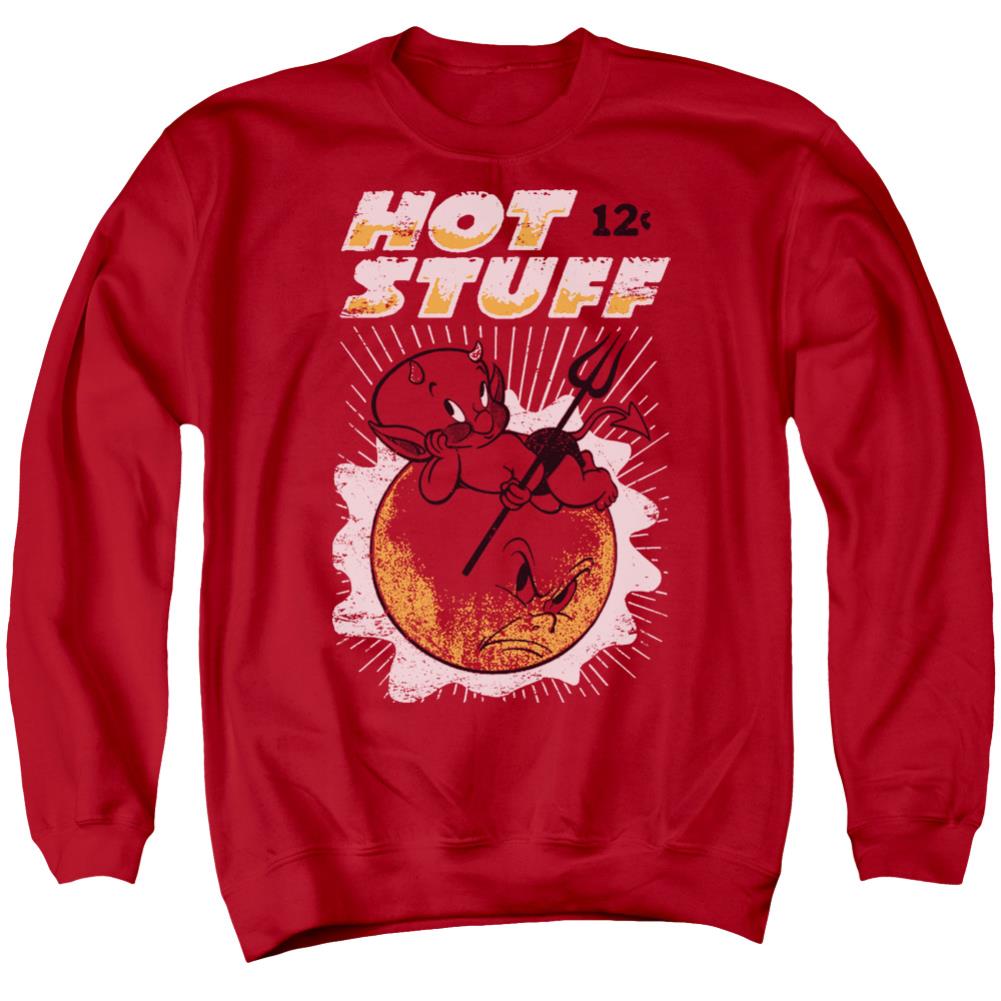 Hot Stuff On The Sun Men's Crewneck 50 50 Poly Long-Sleeve T-Shirt