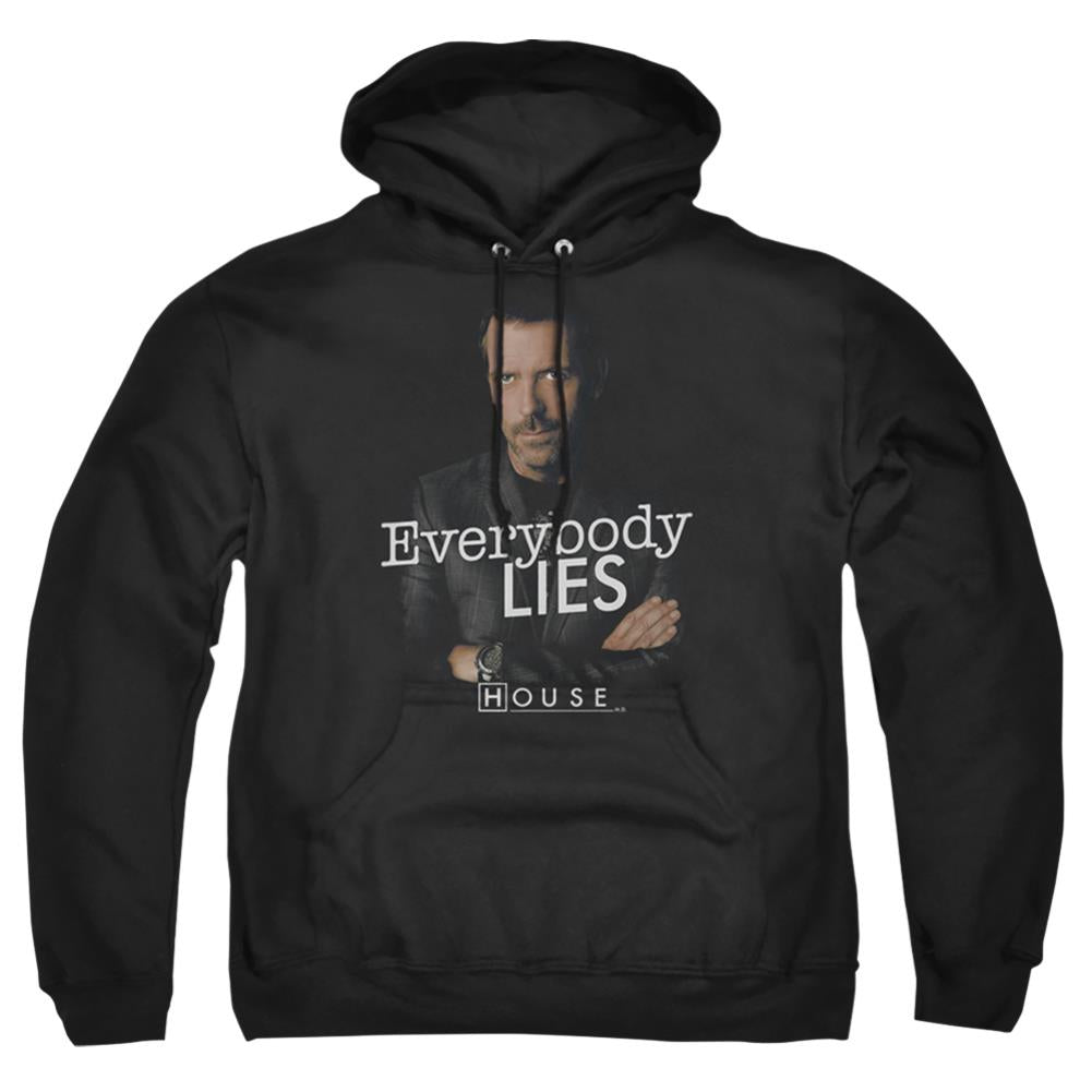House Everybody Lies Men's Pull-Over 75 25 Poly Hoodie
