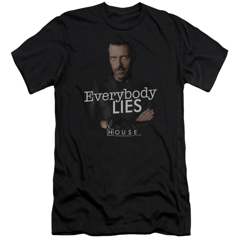 House Everybody Lies Men's Ultra-Soft 30/1 Cotton Slim Short-Sleeve T-Shirt