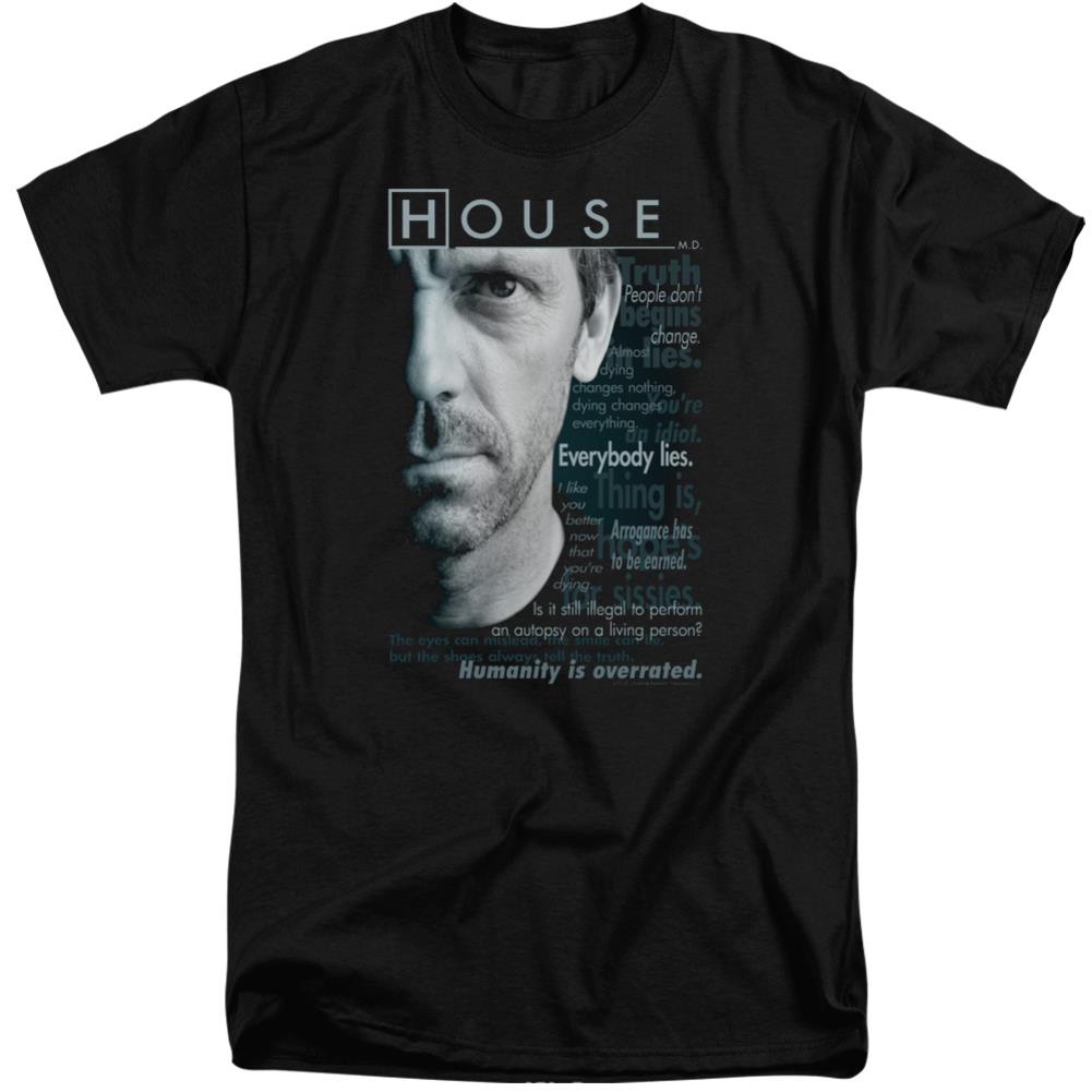 House Houseisms Men's 18/1 Tall Cotton Short-Sleeve T-Shirt