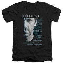 House Houseisms Men's 30/1 Cotton Slim V-Neck T-Shirt