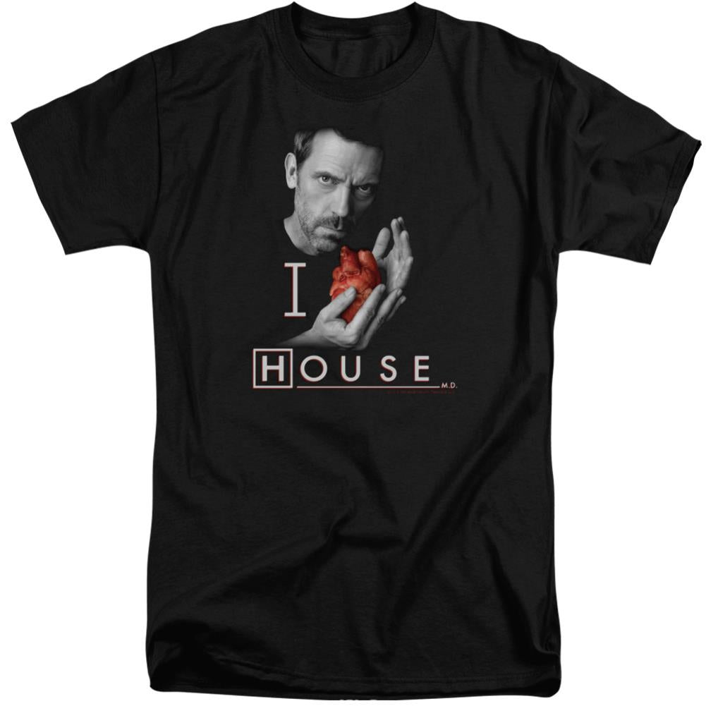 House I Heart House Men's 18/1 Tall Cotton Short-Sleeve T-Shirt