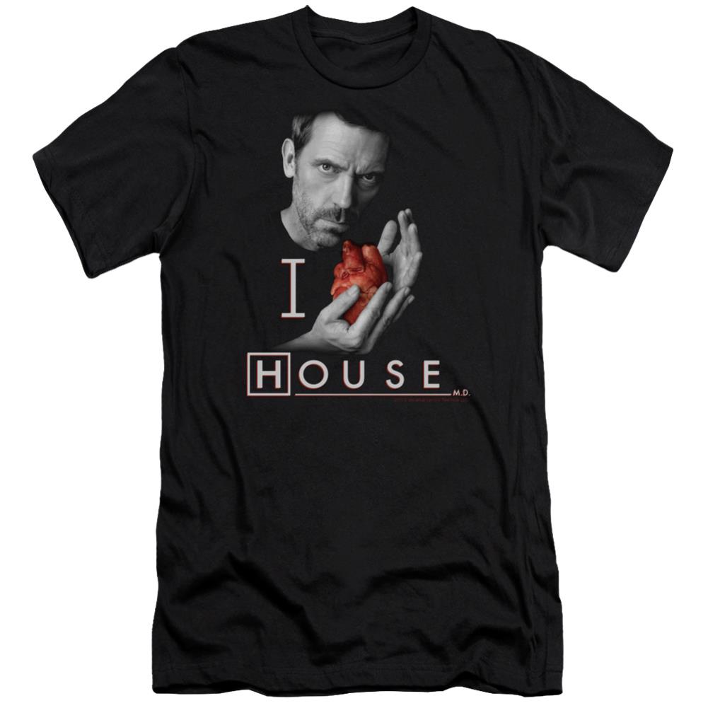 House I Heart House Men's Ultra-Soft 30/1 Cotton Slim Short-Sleeve T-Shirt