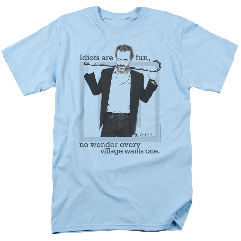 House Idiots Are Fun Men's 18/1 Cotton Short-Sleeve T-Shirt