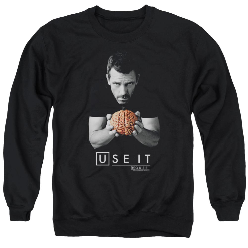 House Use It Men's Crewneck 50 50 Poly Long-Sleeve T-Shirt