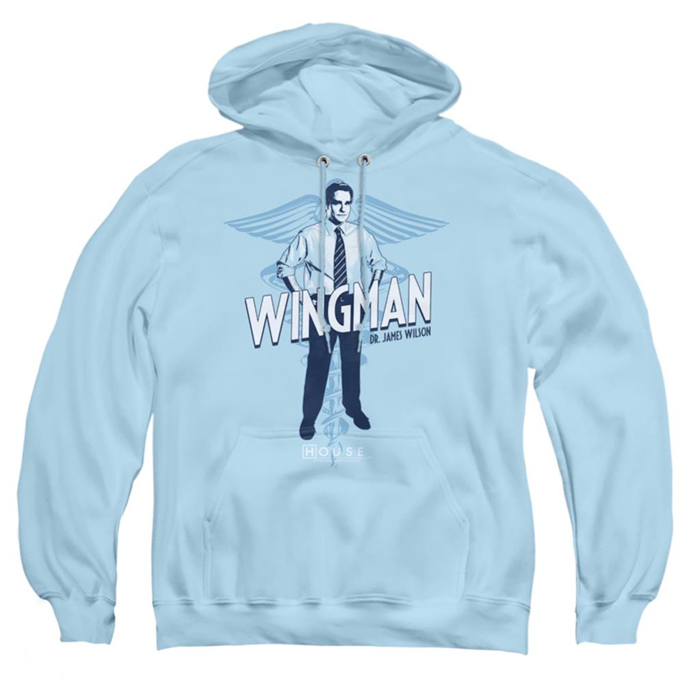 House Wingman Men's Pull-Over 75 25 Poly Hoodie