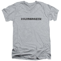 Hummer Distressed Hummer Logo Men's 30/1 Cotton Slim V-Neck T-Shirt