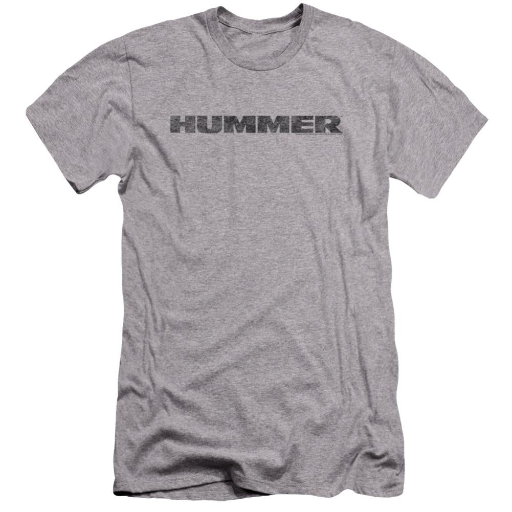 Hummer Distressed Hummer Logo Men's Ultra-Soft 30/1 Cotton Slim Short-Sleeve T-Shirt