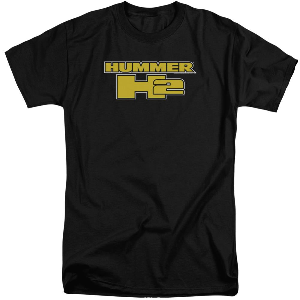 Hummer H2 Block Logo Men's 18/1 Tall Cotton Short-Sleeve T-Shirt