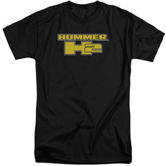 Hummer H2 Block Logo Men's 18/1 Tall Cotton Short-Sleeve T-Shirt