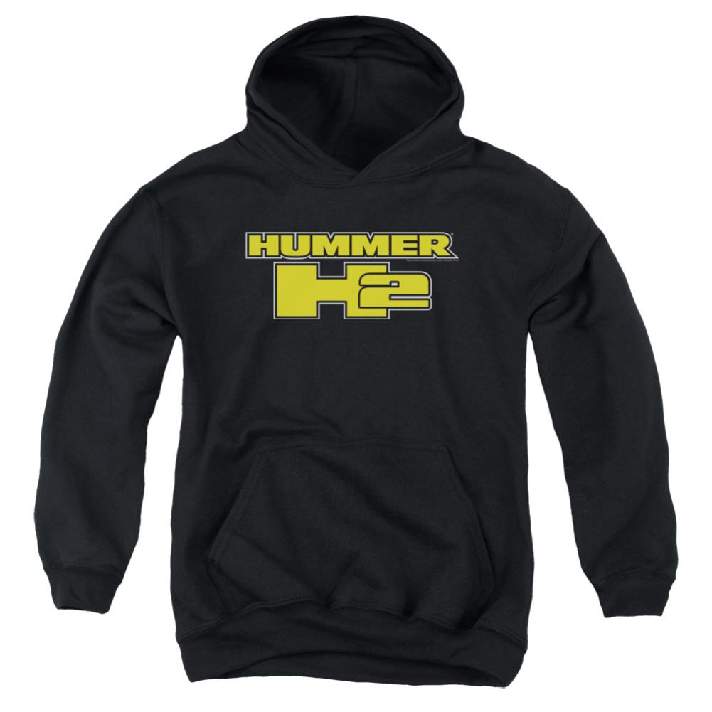 Hummer H2 Block Logo Youth Cotton Poly Pull-Over Hoodie