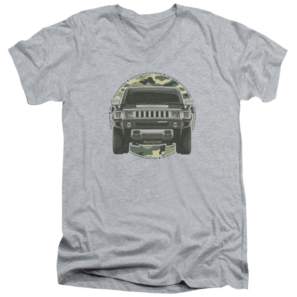 Hummer Lead Or Follow Men's 30/1 Cotton Slim V-Neck T-Shirt