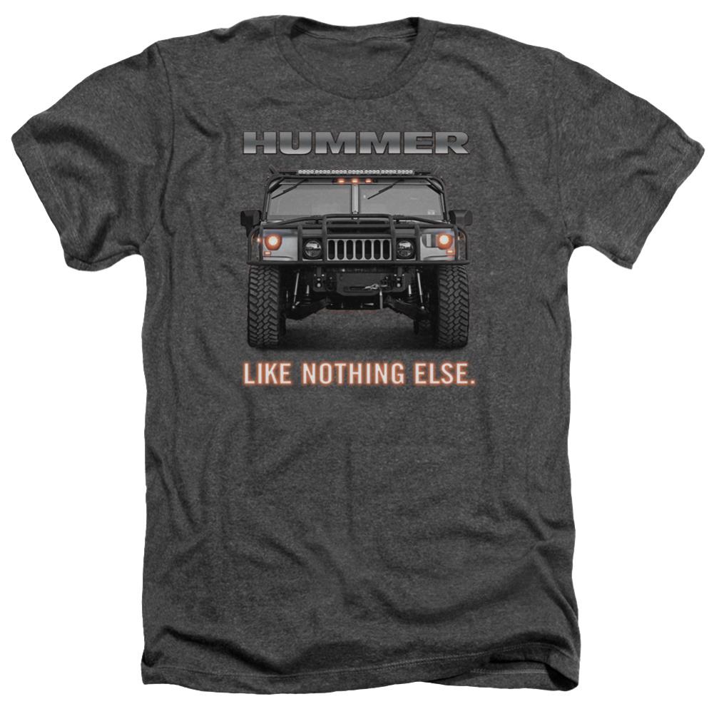 Hummer Like Nothing Else Men's 30/1 Heather 60 40 Poly Short-Sleeve T-Shirt