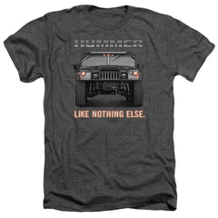 Hummer Like Nothing Else Men's 30/1 Heather 60 40 Poly Short-Sleeve T-Shirt