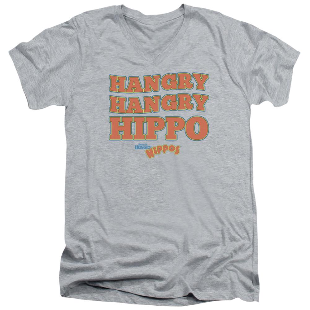 Hungry Hungry Hippos Hangry Men's 30/1 Cotton Slim V-Neck T-Shirt