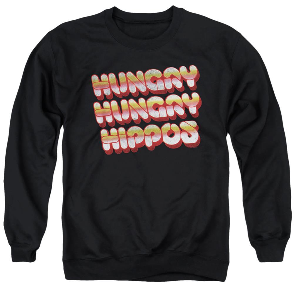Hungry Hungry Hippos Hungry Vintage Logo Men's Crewneck 50 50 Poly Long-Sleeve T-Shirt