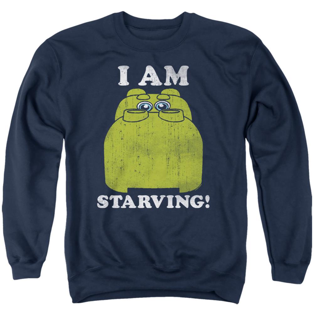 Hungry Hungry Hippos I'm Starving Men's Crewneck 50 50 Poly Long-Sleeve T-Shirt