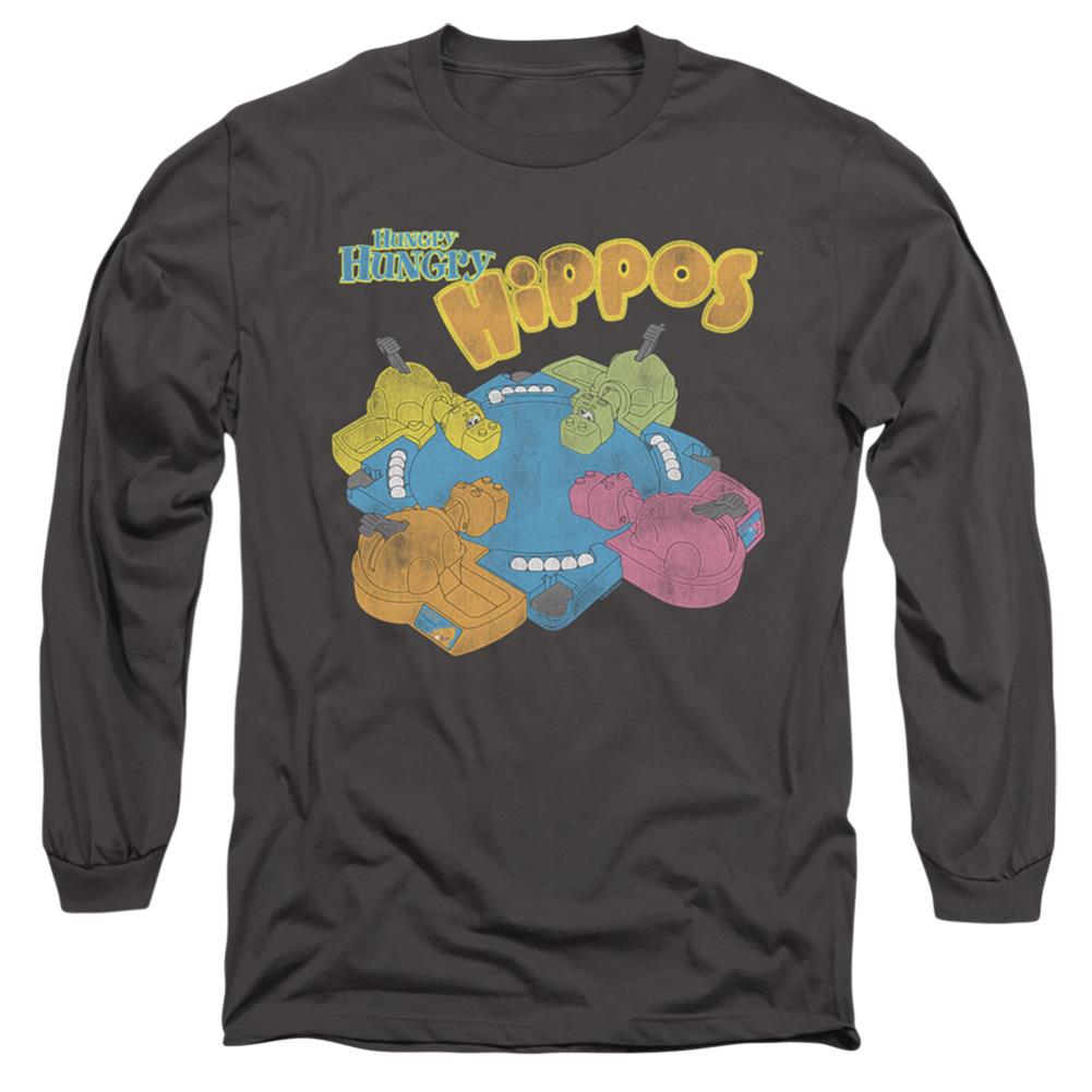 Hungry Hungry Hippos Ready To Play Men's 18/1 Cotton Long-Sleeve T-Shirt