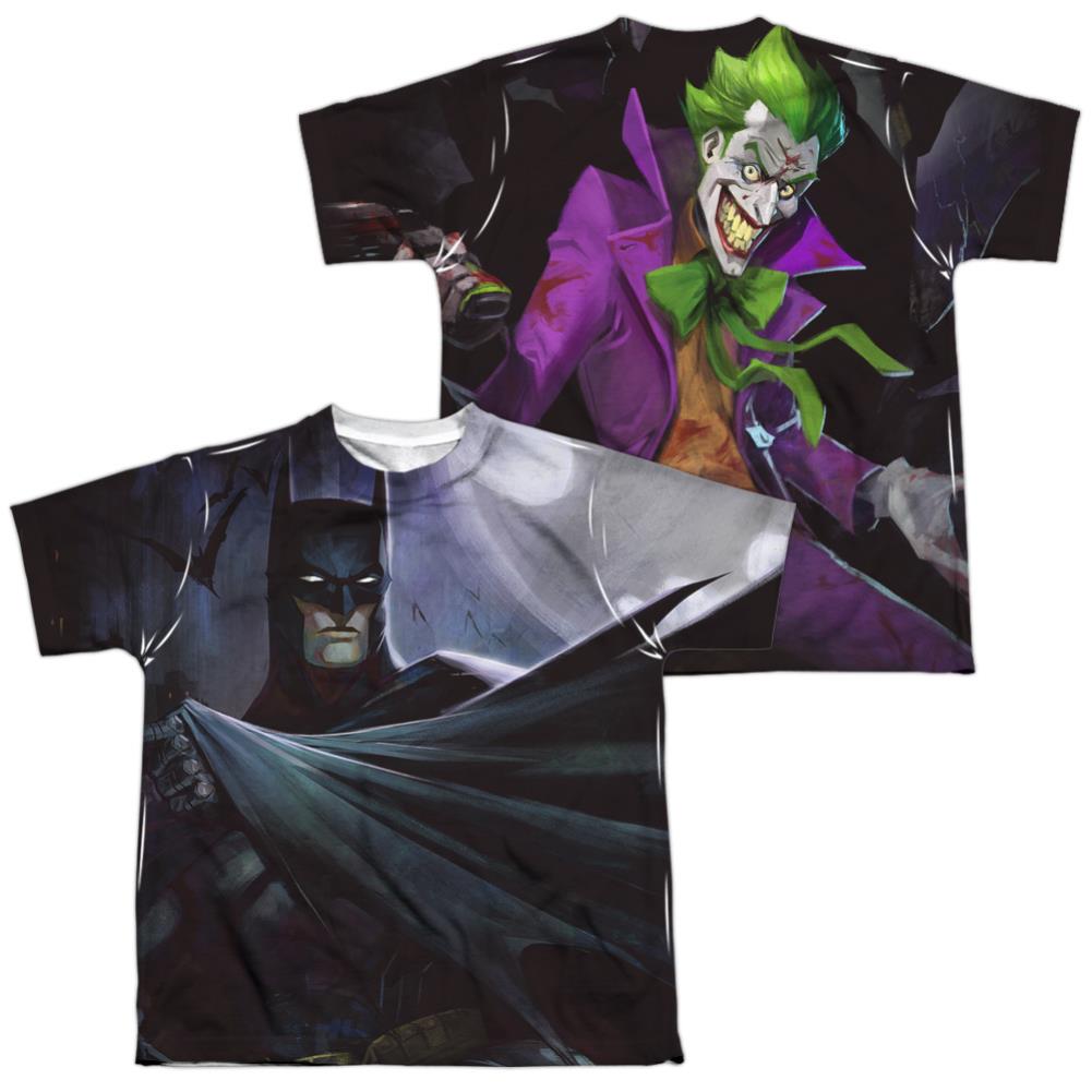 Infinite Crisis Batman VS Joker (Front/Back Print) Youth Regular Fit Poly Short-Sleeve T-Shirt