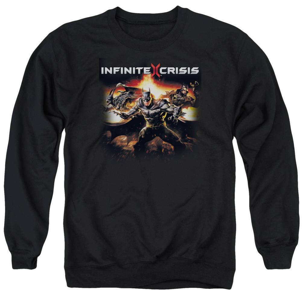 Infinite Crisis Batmen Men's Crewneck 50 50 Poly Long-Sleeve T-Shirt