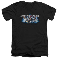 Infinite Crisis IC Blue Men's 30/1 Cotton Slim V-Neck T-Shirt