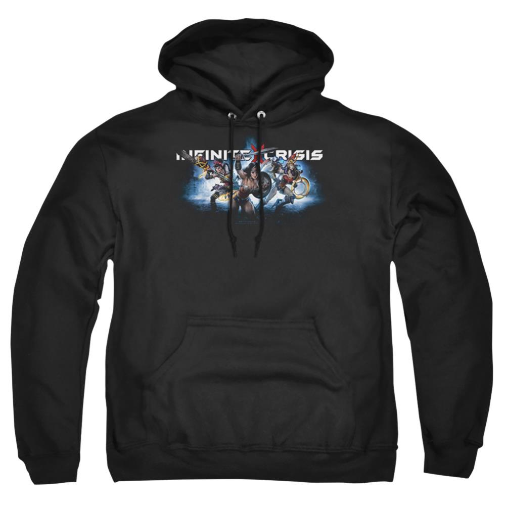 Infinite Crisis IC Blue Men's Pull-Over 75 25 Poly Hoodie