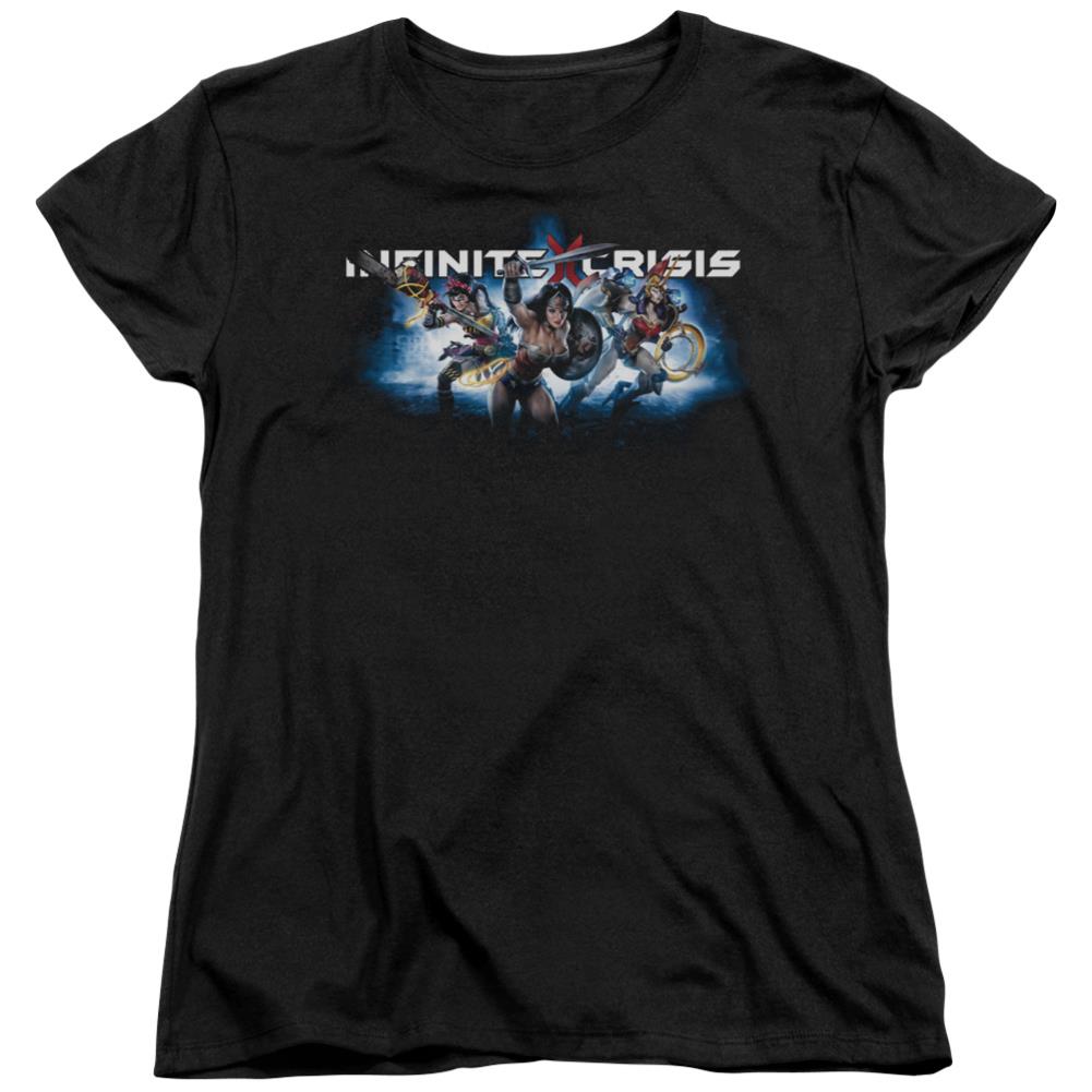 Infinite Crisis IC Blue Women's 18/1 Cotton Short-Sleeve T-Shirt