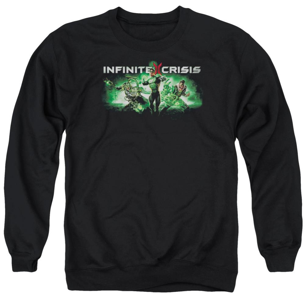 Infinite Crisis IC Green Men's Crewneck 50 50 Poly Long-Sleeve T-Shirt