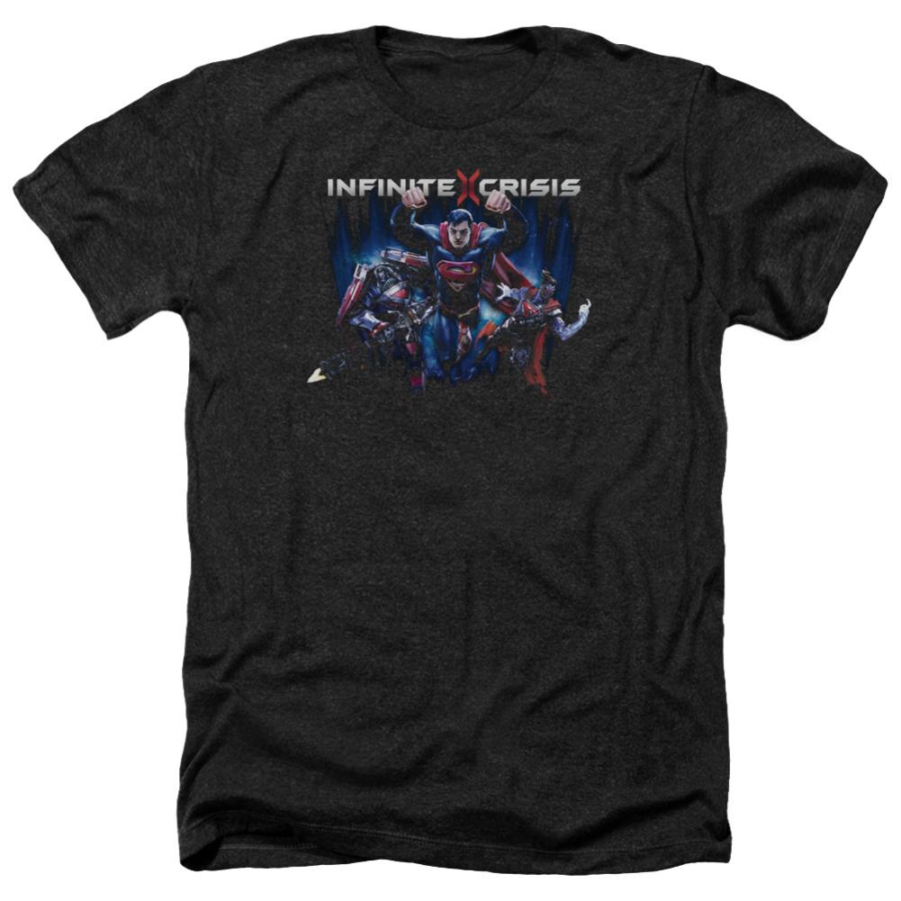 Infinite Crisis IC Super Men's 30/1 Heather 60 40 Poly Short-Sleeve T-Shirt