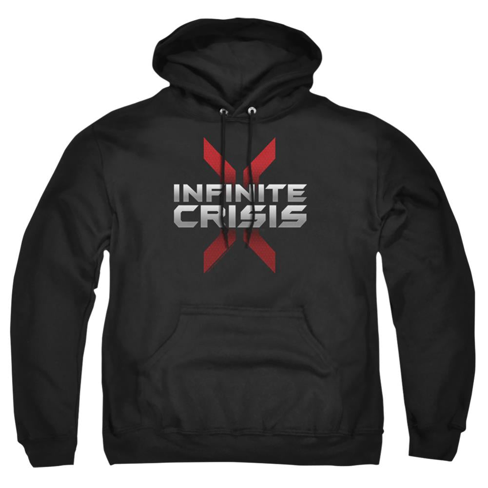 Infinite Crisis Logo Men's Pull-Over 75 25 Poly Hoodie
