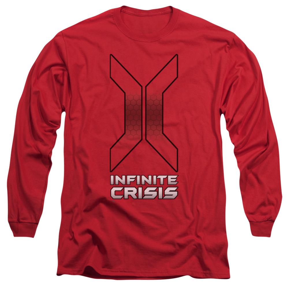 Infinite Crisis Title Men's 18/1 Cotton Long-Sleeve T-Shirt
