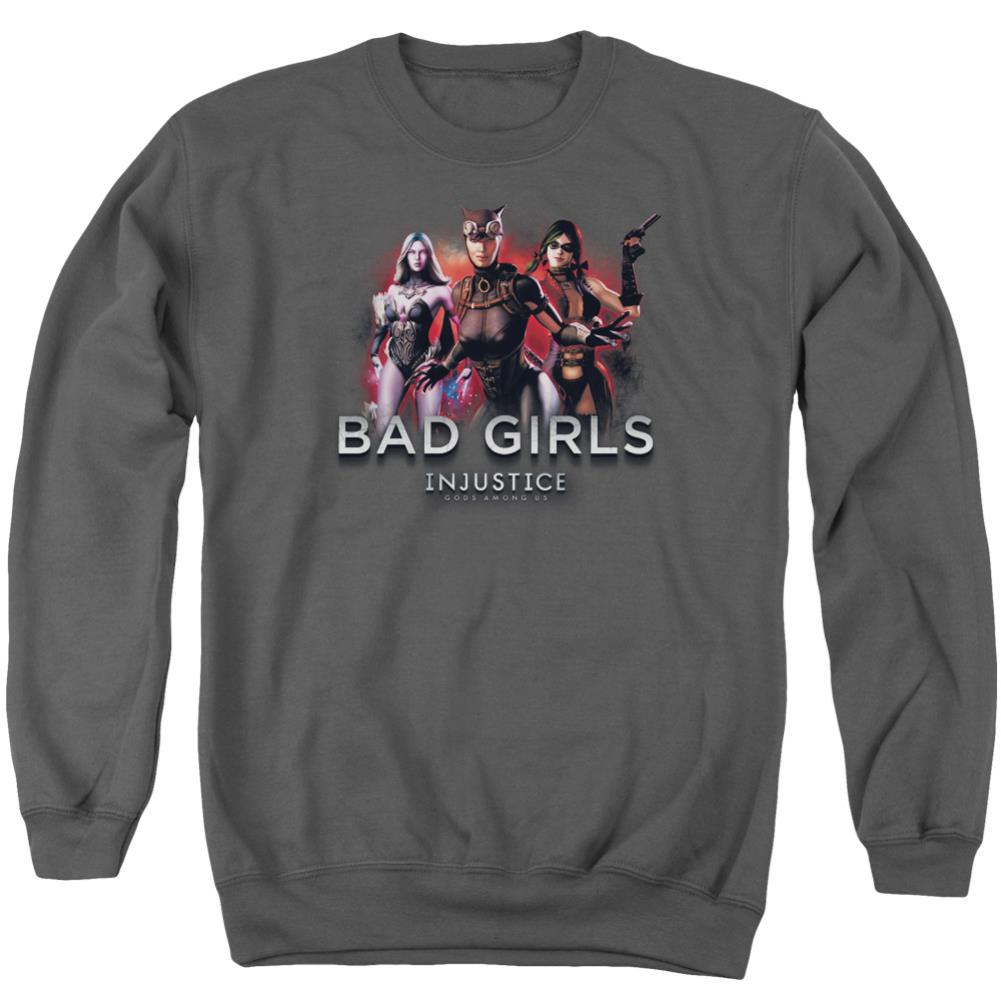 Injustice Gods Among Us Bad Girls Men's Crewneck 50 50 Poly Long-Sleeve T-Shirt