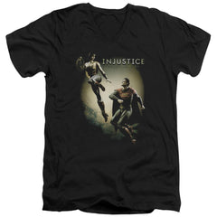 Injustice Gods Among Us Battle Of The Gods Men's 30/1 Cotton Slim V-Neck T-Shirt