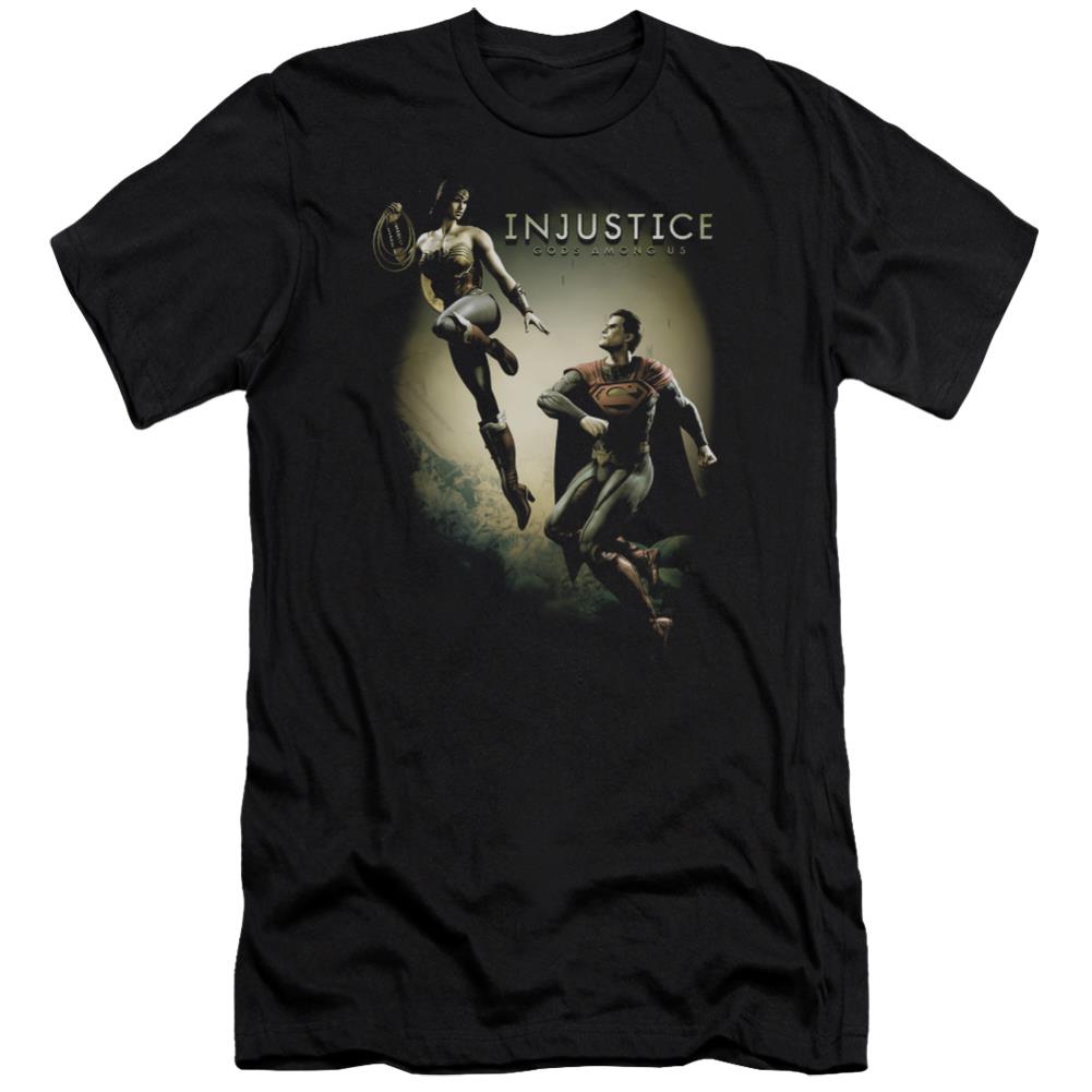 Injustice Gods Among Us Battle Of The Gods Men's Ultra-Soft 30/1 Cotton Slim Short-Sleeve T-Shirt