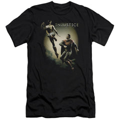Injustice Gods Among Us Battle Of The Gods Men's Ultra-Soft 30/1 Cotton Slim Short-Sleeve T-Shirt