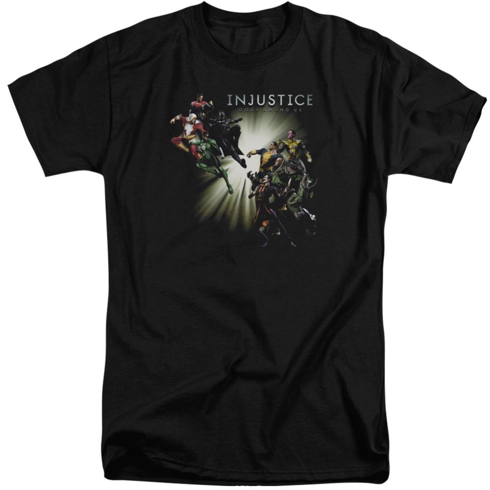 Injustice Gods Among Us Good VS Evil Men's 18/1 Tall Cotton Short-Sleeve T-Shirt